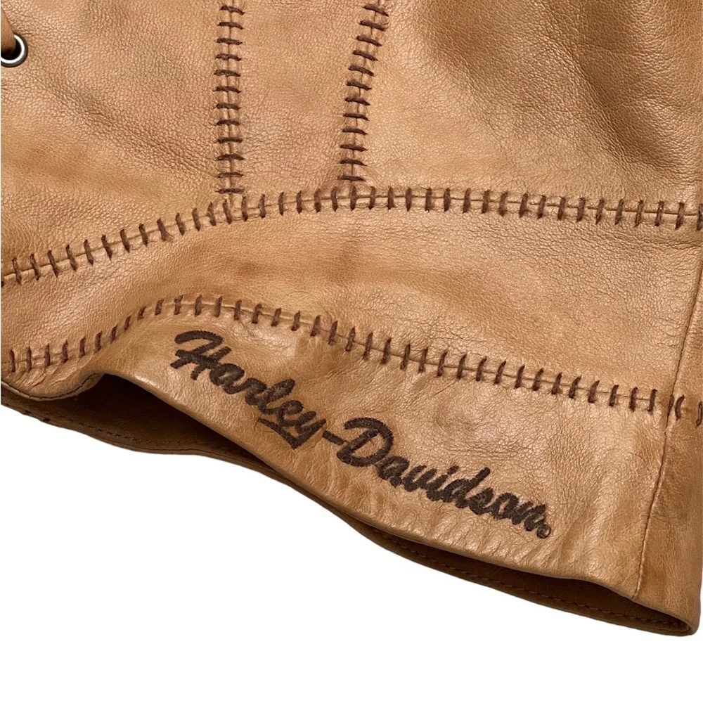 Harley Davidson Leather Halter Top - Picture 7 of 9